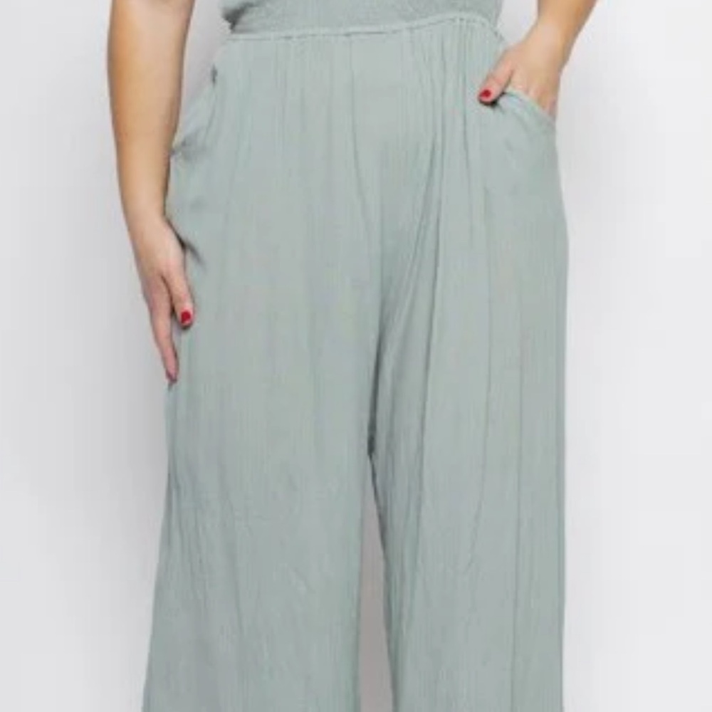 Elegant Sage Green Jumpsuit - Picture 3 of 4